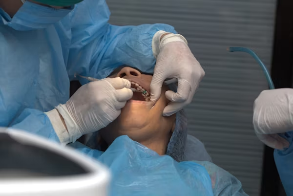 a person during a dental treatment